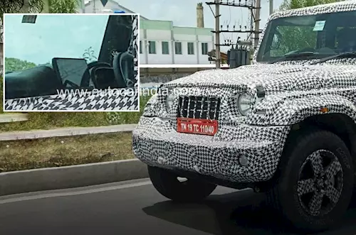 Mahindra Thar 5 door spied with a bigger infotainment screen
